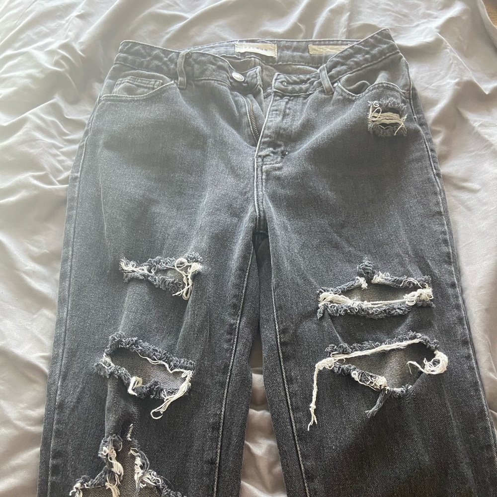 Pacsun Distressed and Ripped Mom Jeans